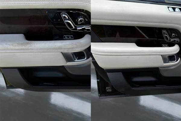 Range Rover após higienização interna e revitalização dos couros